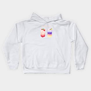 Vacation Gradient Fruit Drink Illustration 漸層飲料插畫 (Colored Pencil 色鉛筆) Kids Hoodie